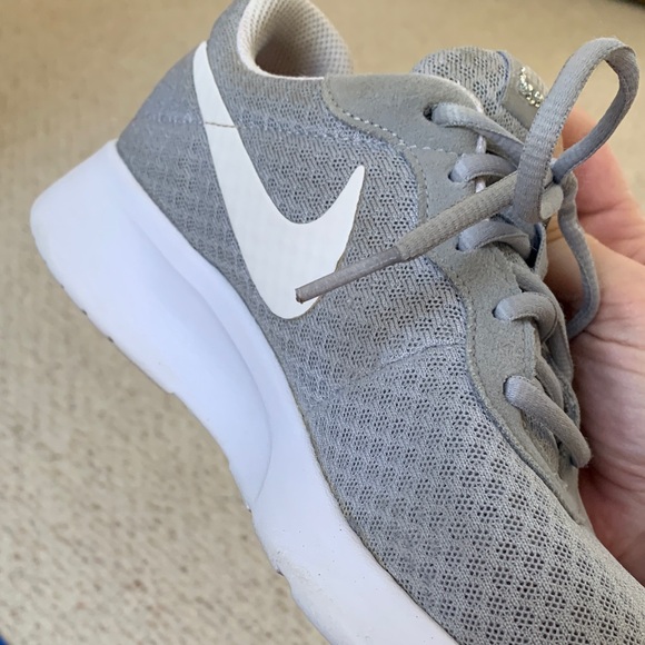 Nike Light Gray Sneakers with Sparkling Swoosh - Picture 8 of 17